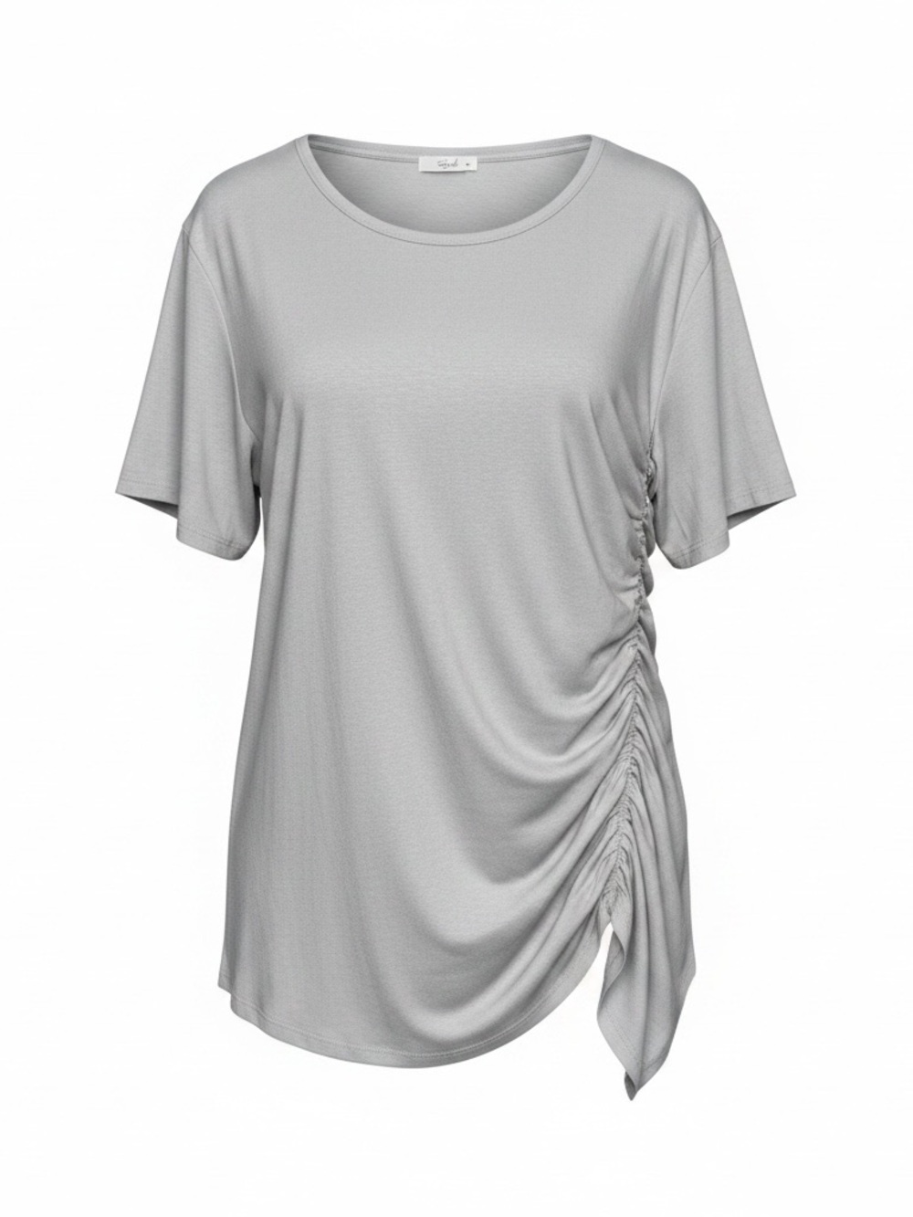 Easel Size Large Ruched detail top in grey color
PTP 30” oversized